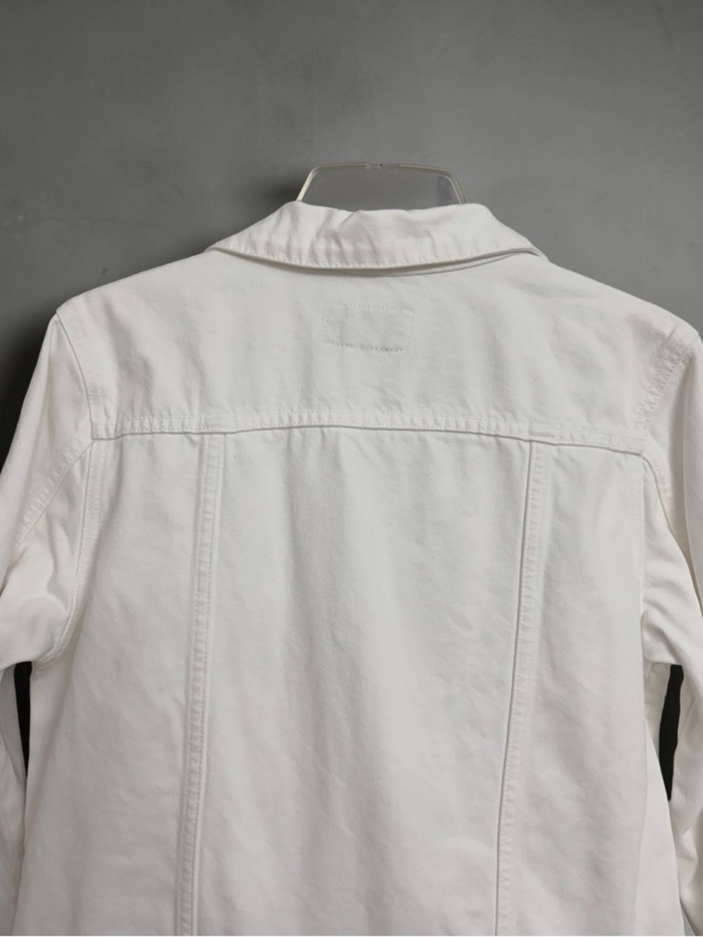 Kancan Delora Denim Jacket Women's Size L White Cotton Button Front Preppy Boho - Picture 10 of 16